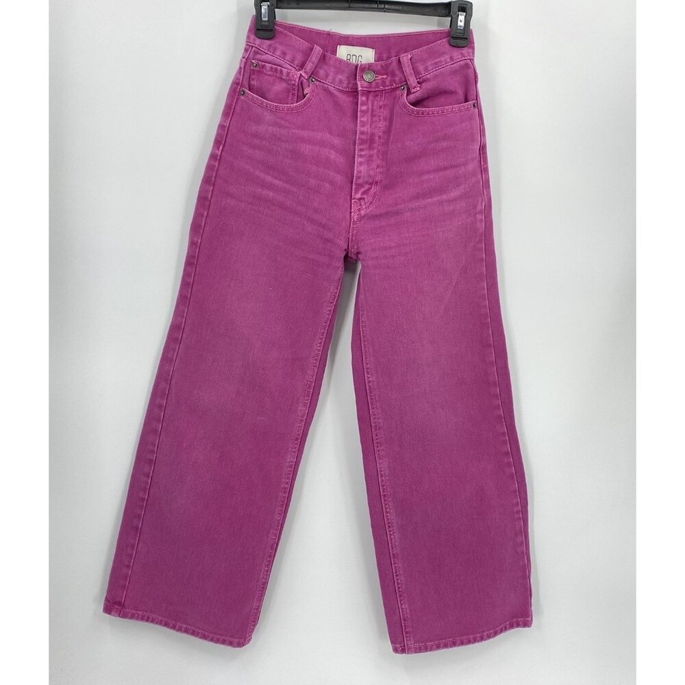 Urban Outfitters BDG High & Wide Pink Denim Jeans Retro 90s Grunge Womens 25